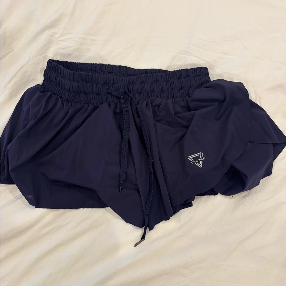 Kids Navy Athletic Shorts